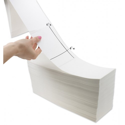 热敏打印机兼容的直接热敏风扇折叠4x6标签每叠4 \“ x 6 \” Fanfold 2000标签Zebra Rollo Sato