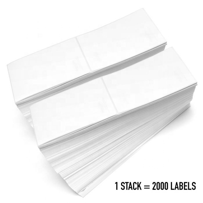 扇形折叠4x6热敏打印自不干胶标签，适用于Zebra打印机的不干胶标签纸